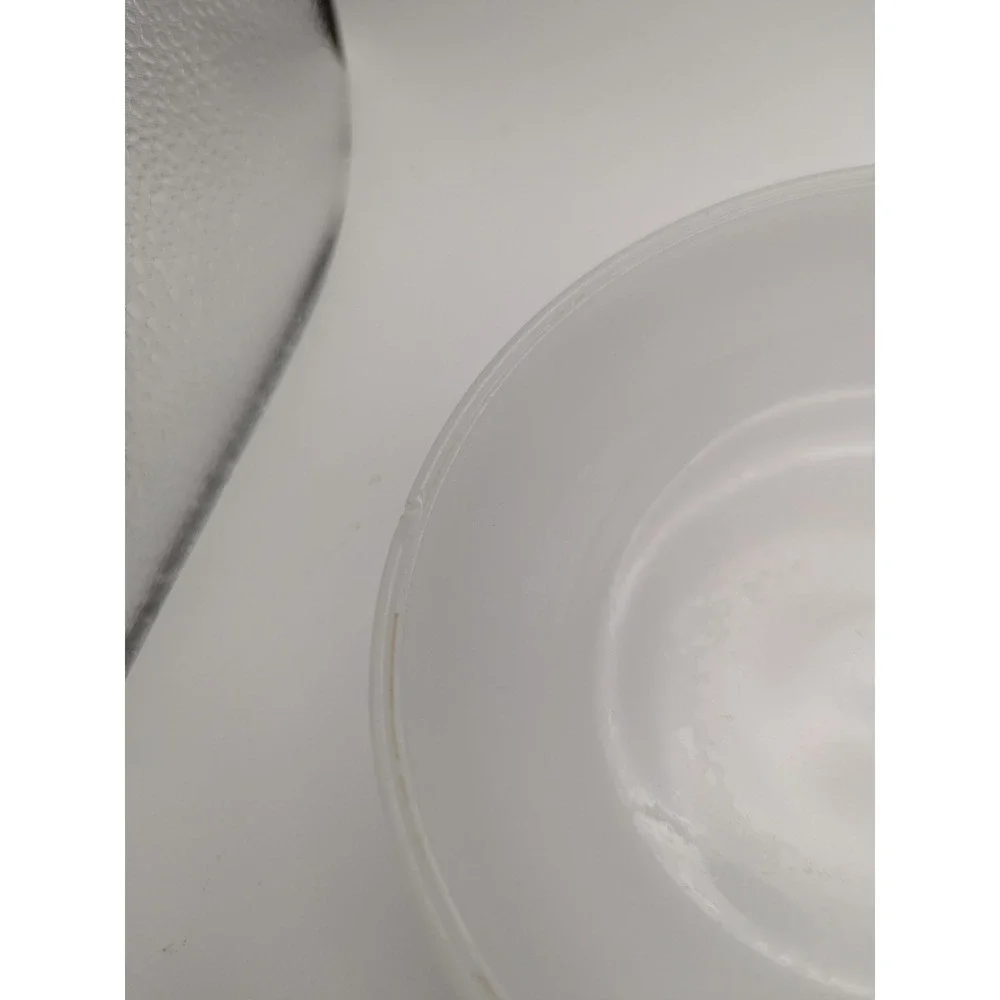 2 Vintage White‎ Milk Glass Scoop Soup Bowls with Handles Stackable Glasbake